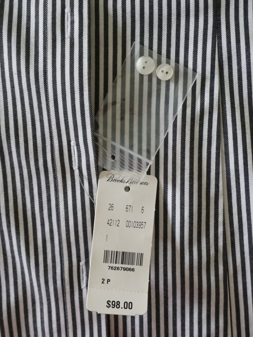 NWT Brooks Brothers Women's Petite Tailored Fit Non-Iron Cotton Shirt Size 2P - Picture 4 of 5